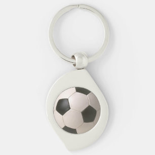 Llavero fútbol blanco negro de 3D Soccerball