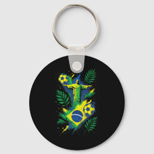 Llavero Fútbol Brasil Footbyll Cristo Rio Cultura