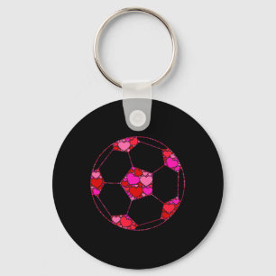 Llavero Fútbol Byll Rosa Corazón Rojo Para Mujeres Hombres