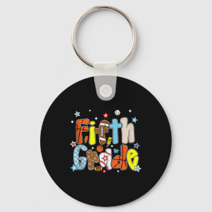 Llavero Fútbol de Básbol Preppy quinto grado Bo