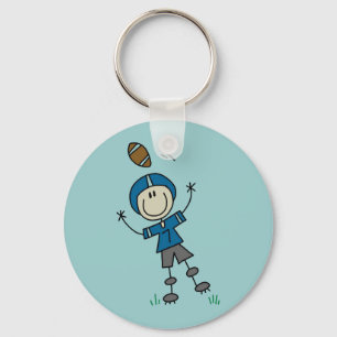 Llavero Fútbol de Figuras de Palitos Azul