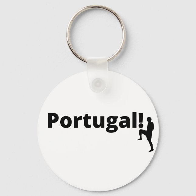 Llavero Fútbol en Portugal, personalizable (Anverso)