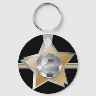 Llavero Fútbol Estrella de oro y plata