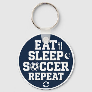 Llavero Fútbol Frase Comer Dormir Repetir