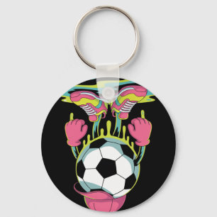 Llavero Fútbol Helado Goteo Hombres Mujeres Juego Fútbol G