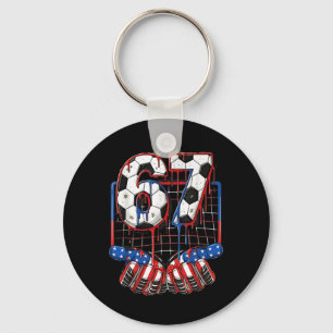 Llavero Fútbol Ll 67 Drip Six Seven Gen Alpha Meme Usa Fla
