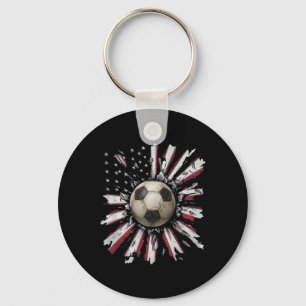 Llavero Fútbol rojo-blanco-azul Ll Explosión Grunge Estilo