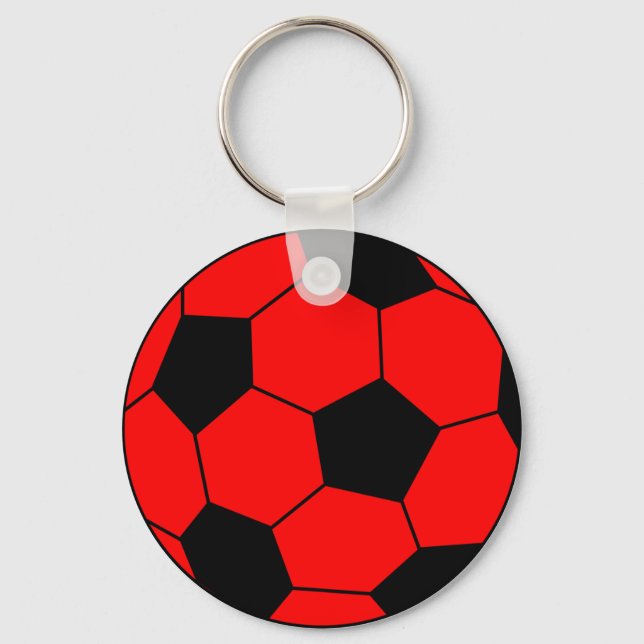 Llavero Fútbol rojo y negro (Anverso)