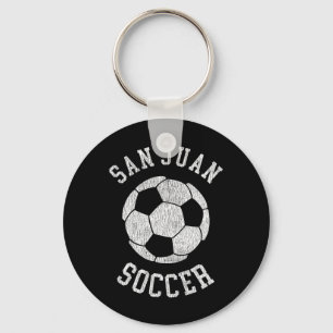 Llavero Fútbol San Juan Retro Distressed Años 90 Vintage 