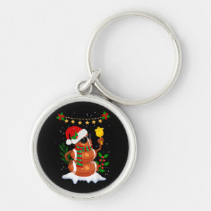 Llavero Fútbol Snowman Santa Hat Feliz Navidad