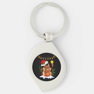 Llavero Fútbol Snowman Santa Hat Feliz Navidad