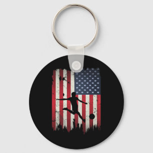 Llavero Fútbol Usa Bandera Americana 4 De Julio Patriótico