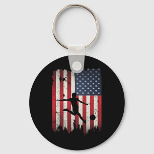 Llavero Fútbol Usa Bandera Americana 4 De Julio Patriótico
