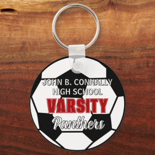 Llavero Fútbol Varsity de Escuela Secundaria Personalizado