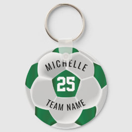 Llavero Fútbol - Verde oscuro y blanco