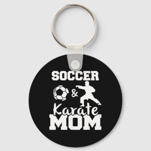 Llavero Fútbol Y Karate Mom Funny Soccer Player Karate F