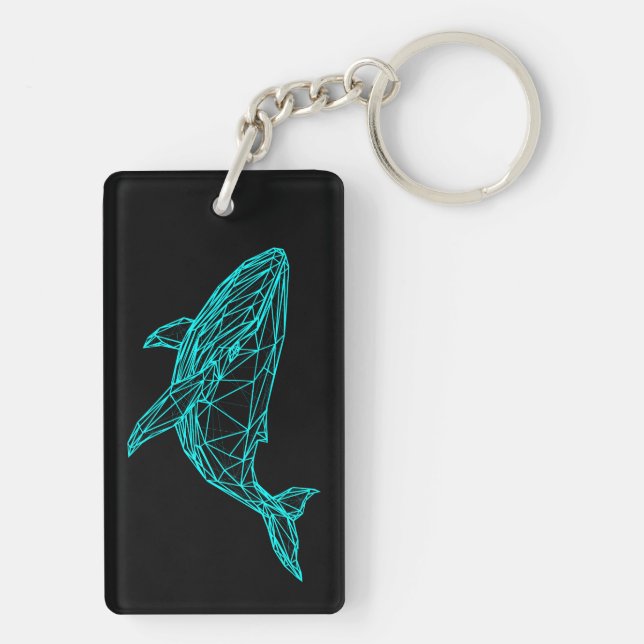 Llavero Futuristic Geometric Whale Keychain (Atrás)