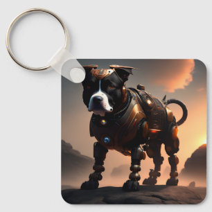 Llavero Futuro Robot Staffordshire Bull Terrier, Keyring