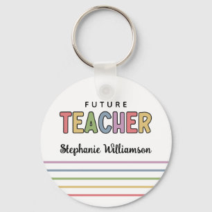 Llavero Futuro y personalizado profesor colorido regalos d