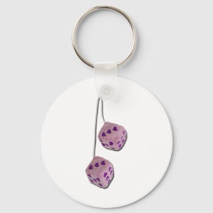 Llavero FuzzyPinkHeartDice073011