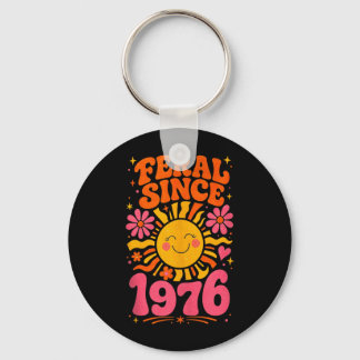 Llavero Fvibesl Desde 1976 Sol Retro - Divertido Cumpleaño