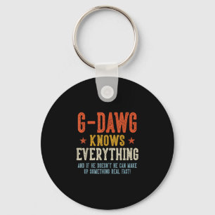 Llavero G-dawg sabe todo día del padre retro vintage