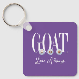 Llavero "G.O.A.T. MOM" Con Arte Daisies