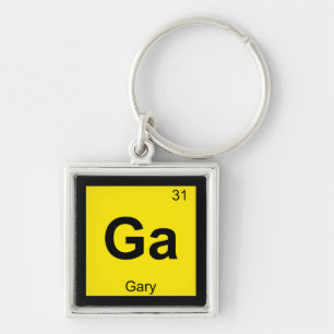 Llavero Ga - Gary Indiana Química Símbolo de tabla peri