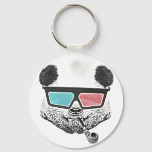Llavero Gafas 3D de panda de época