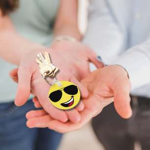 Llavero Gafas de Aviador y Cara Feliz, Diversión