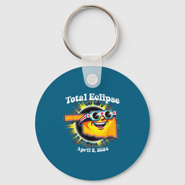 Llavero Gafas de eclipse de Oklahoma con camisa Eclipse so (Anverso)