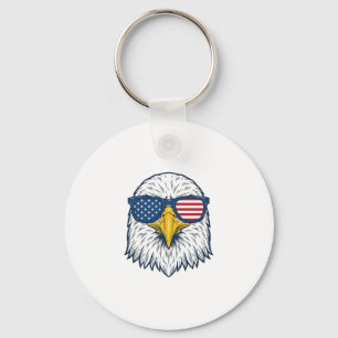 Llavero Gafas de sol águila patriótica diseño vectorial vi