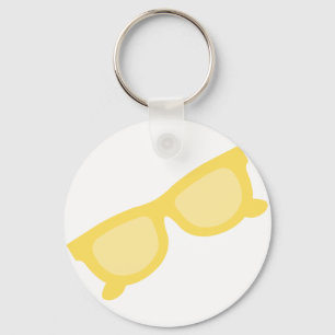 Llavero Gafas de sol amarillas de verano gafas de hipster