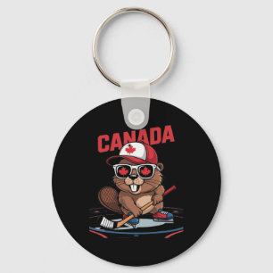 Llavero Gafas de sol de hoja de arce de bandera canadiense