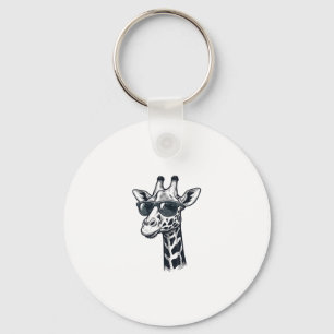 Llavero Gafas de sol de jirafa geniales Camiseta con graba