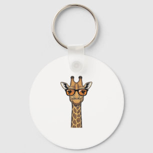 Llavero Gafas de sol de jirafa geniales Camiseta de grabad