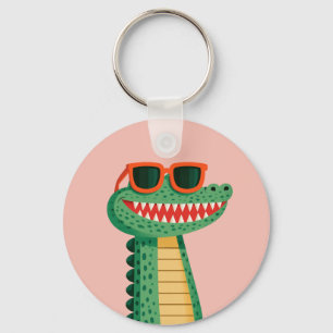 Llavero Gafas de sol divertidas de cocodrilo, adorable ani
