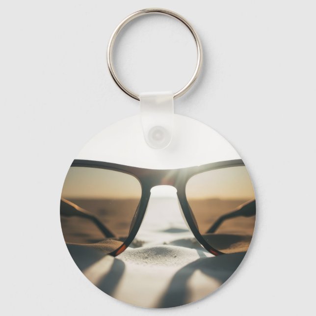 Llavero Gafas de sol en la arena (Anverso)