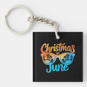 Llavero Gafas de sol Navidad en junio divertida vacaciones