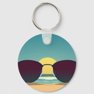 Llavero Gafas de sol Retro Beach y Sol