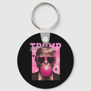 Llavero Gafas de sol rosadas de chicle de Donald Trump