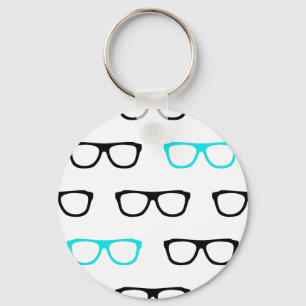 Llavero gafas geeky geek azul