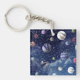 Llavero Galaxia azul