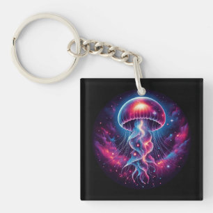Llavero Galaxia de arte de medusas cósmicas