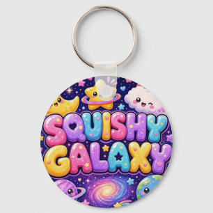 Llavero Galaxia Squishy Monada Tierra Luna Estrellas