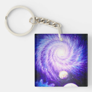 Llavero Galaxia y planetas