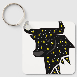 Llavero Galaxy Bull Zodiaco – Silueta Cósmica Tauro