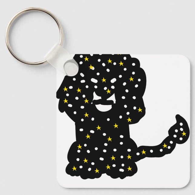 Llavero Galaxy Lion Keychain – Cosmic Mane Silhouette (Anverso)