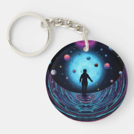 Llavero Galaxy Space Keychain | Cosmic Universe Art Keycha