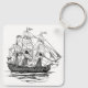 Llavero Galeón de Piratas Vintage, boceto de un barco con  (Back)